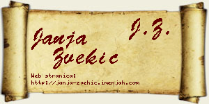 Janja Zvekić vizit kartica